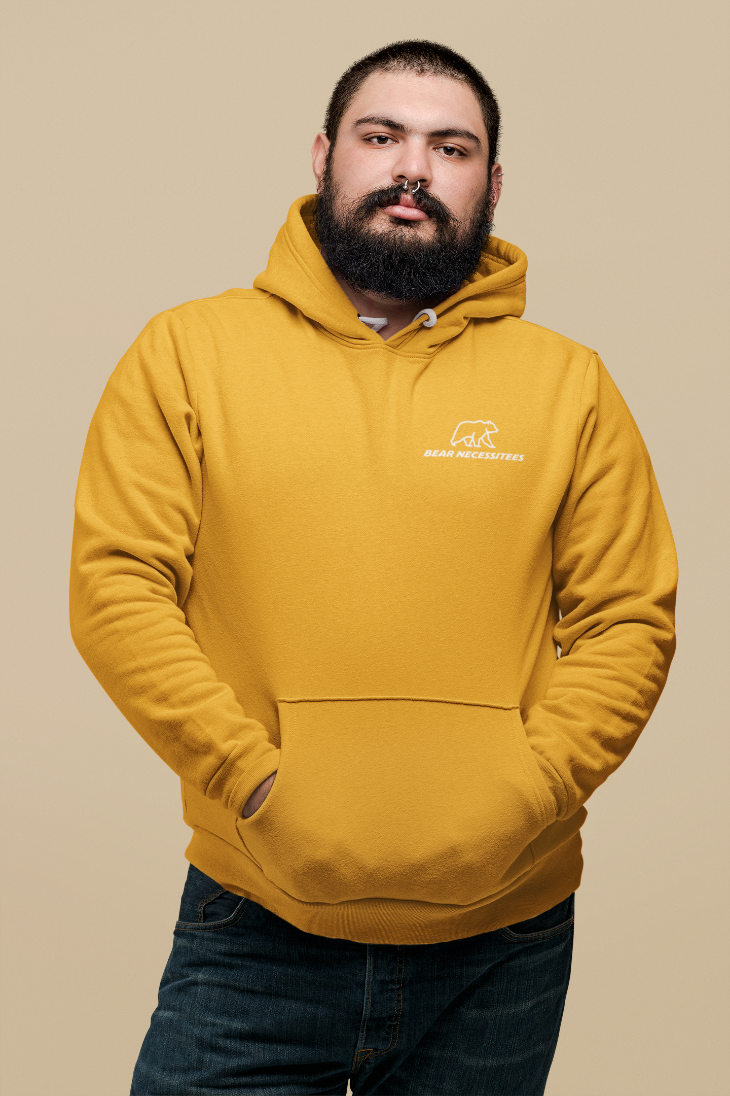 Bear Necessitees Hoodie Pastels Logo