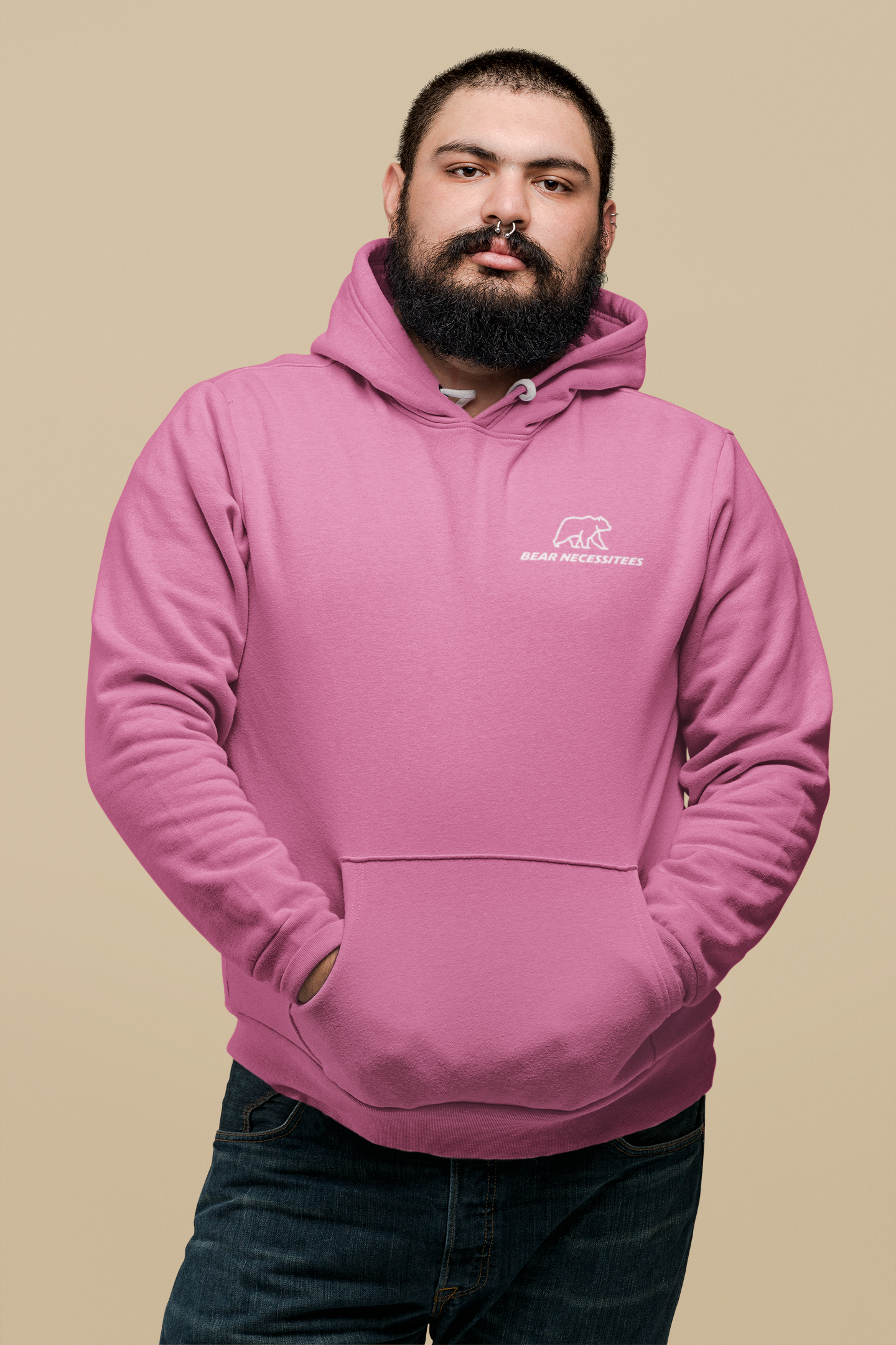 Bear Necessitees Hoodie Pastels Logo