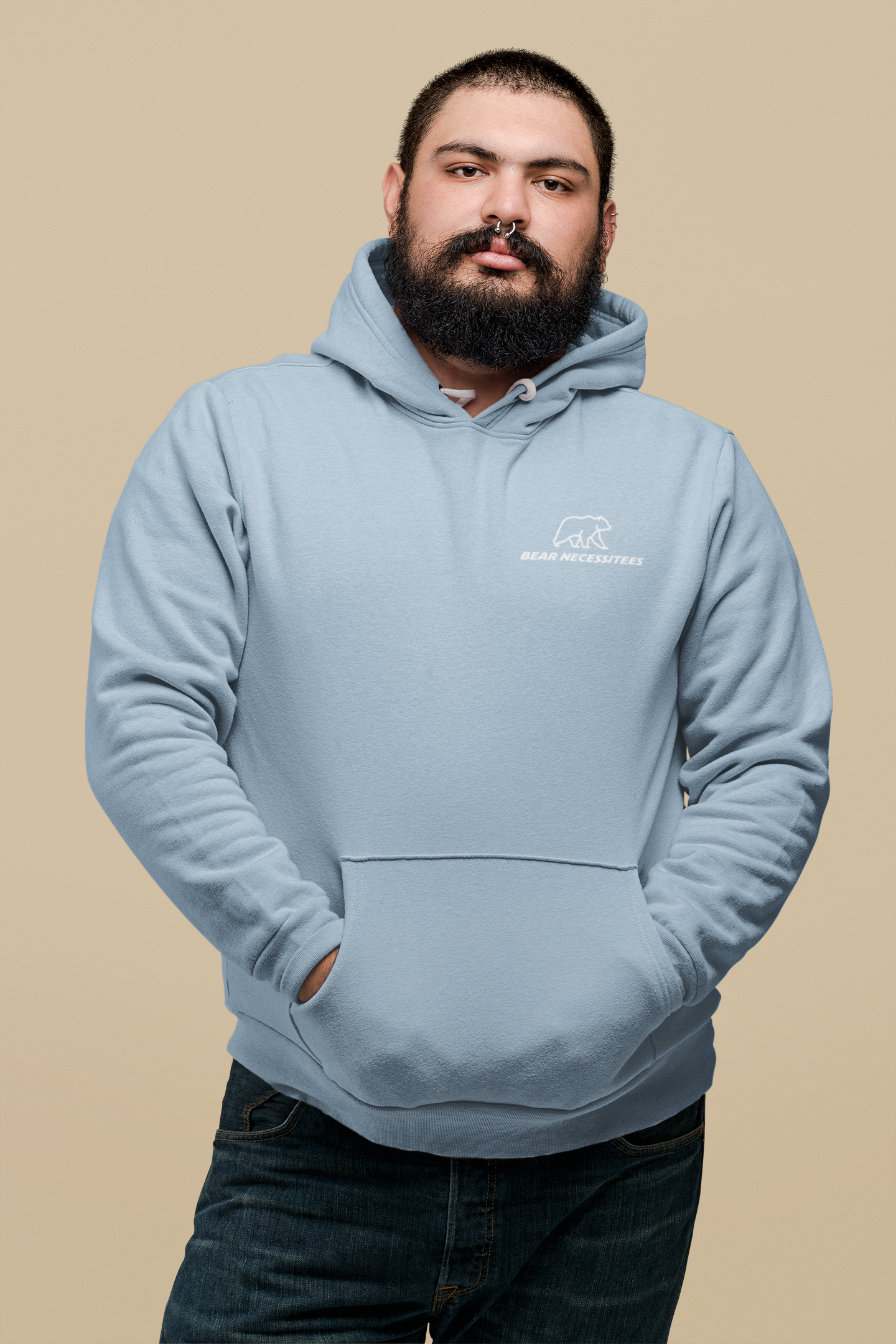 Bear Necessitees Hoodie Pastels Logo